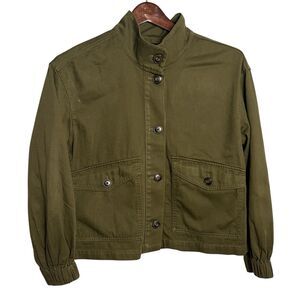 Madewell Women's M Boxy Button Jacket Caramel Brown